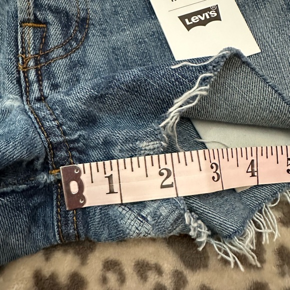 Levi’s RE/DONE High Waisted Button Fly Jean Shorts in Blue Wash Size 27 - Picture 16 of 17
